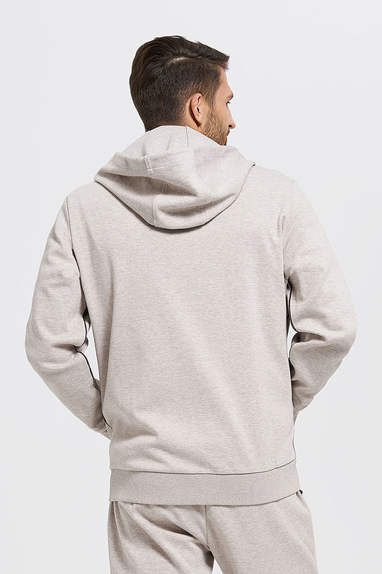 Pique cotton zip-through hoodie 2 | GREY/MELANGE | Audimas