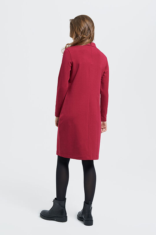 Modal-cotton terry midi dress 6 | RED/PINK | Audimas