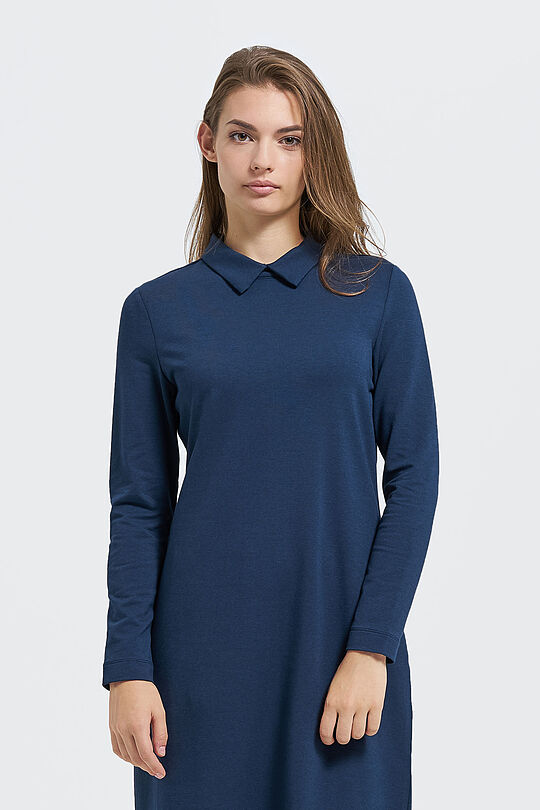 Modal-cotton terry midi dress 1 | BLUE | Audimas