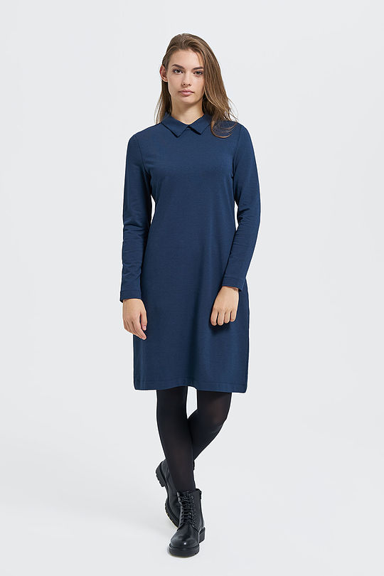 Modal-cotton terry midi dress 5 | BLUE | Audimas