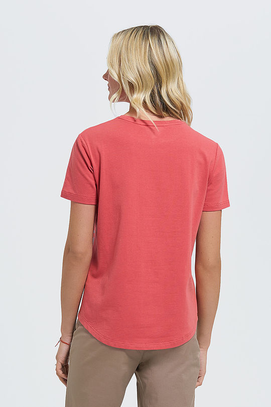 Printed cotton tee 2 | RED/PINK | Audimas