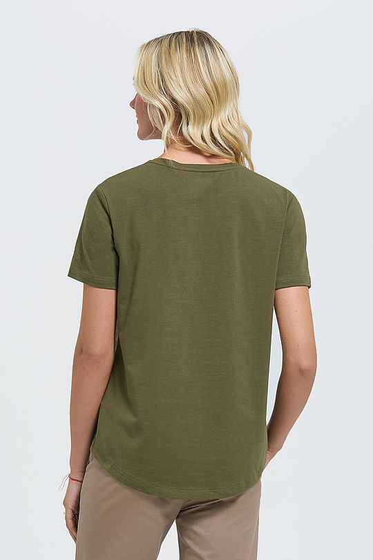 Printed cotton tee 2 | GREEN/ KHAKI / LIME GREEN | Audimas