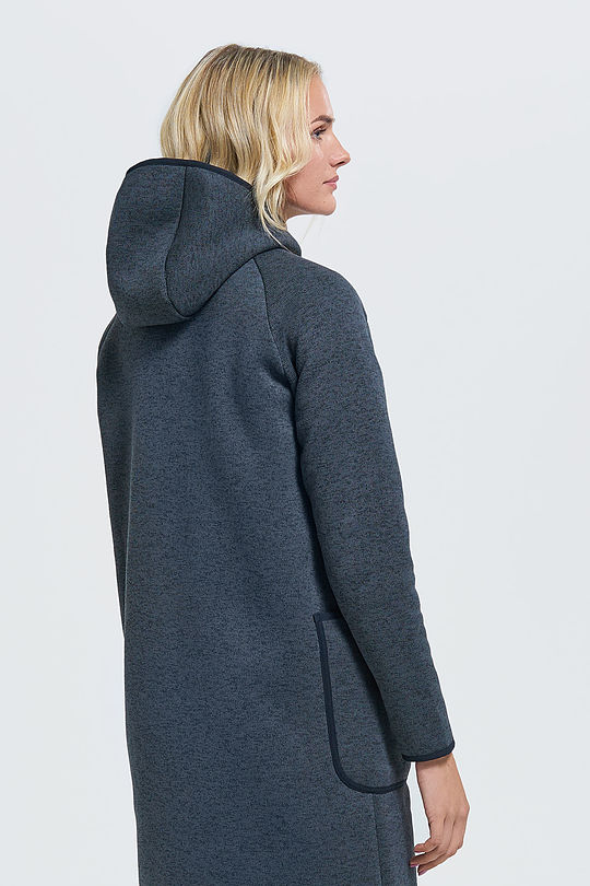 Warm fleece long zip-through jacket 2 | GREY/MELANGE | Audimas