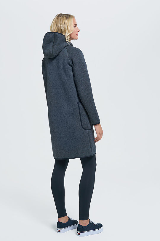 Warm fleece long zip-through jacket 7 | GREY/MELANGE | Audimas
