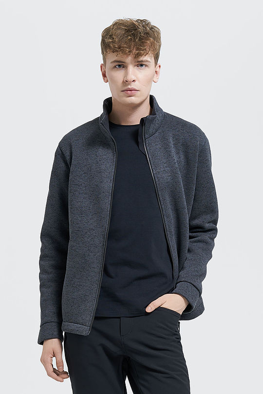 Warm fleece zip-through jacket 1 | GREY/MELANGE | Audimas