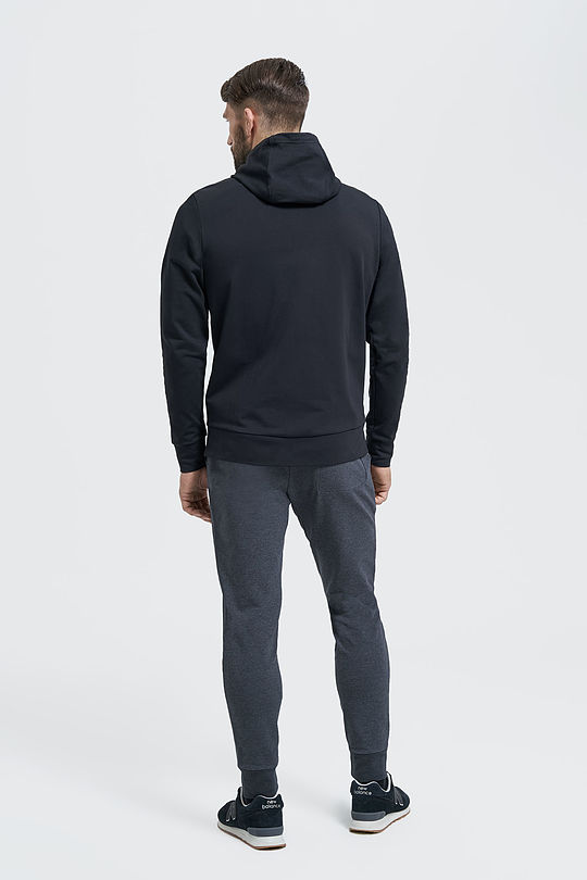 Cotton terry zip-through hoodie 7 | BLACK | Audimas