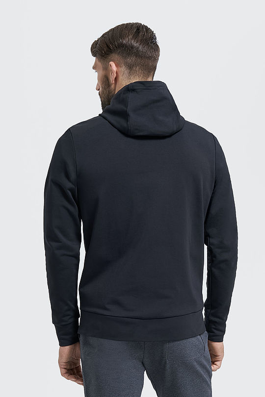 Cotton terry zip-through hoodie 2 | BLACK | Audimas