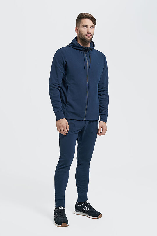 Cotton terry zip-through hoodie 5 | BLUE | Audimas