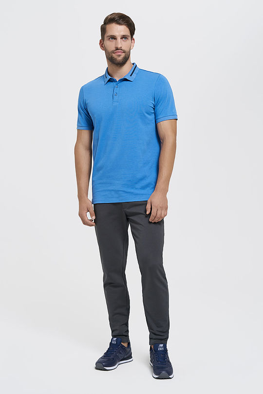 Cotton polo shirt 4 | BLUE | Audimas