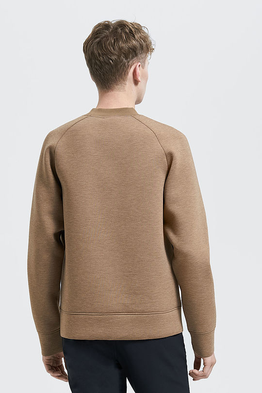 Interlock knit sweatshirt 2 | BROWN/BORDEAUX | Audimas