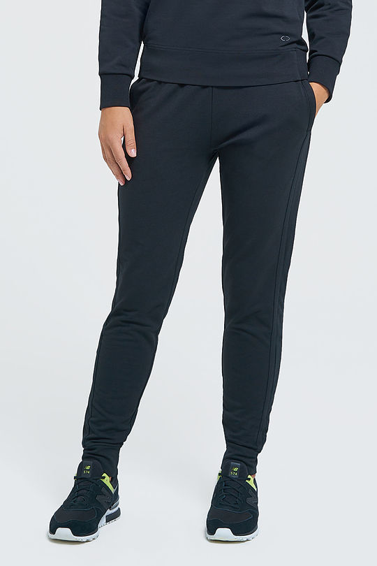 Modal cotton terry sweatpants 1 | BLACK | Audimas