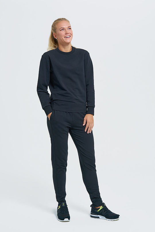 Modal cotton terry sweatpants 5 | BLACK | Audimas