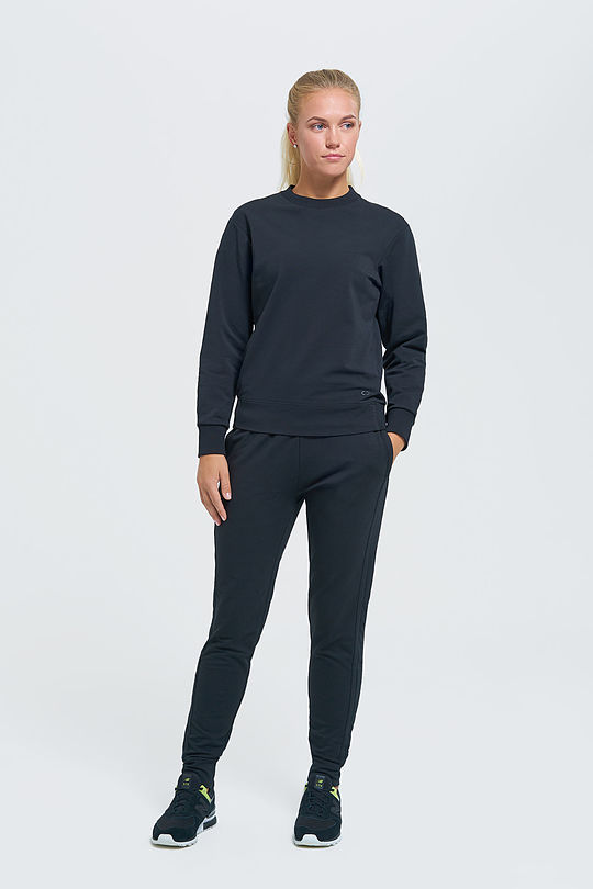 Modal cotton terry sweatpants 6 | BLACK | Audimas