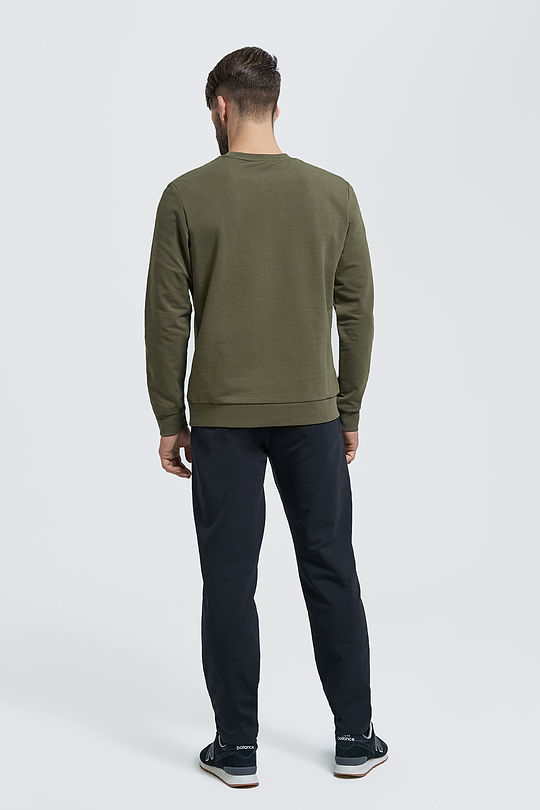 Stretch cotton sweatshirt 6 | GREEN/ KHAKI / LIME GREEN | Audimas