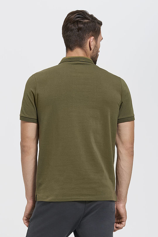 Cotton polo shirt 2 | GREEN/ KHAKI / LIME GREEN | Audimas