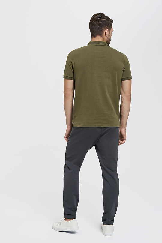 Cotton polo shirt 5 | GREEN/ KHAKI / LIME GREEN | Audimas