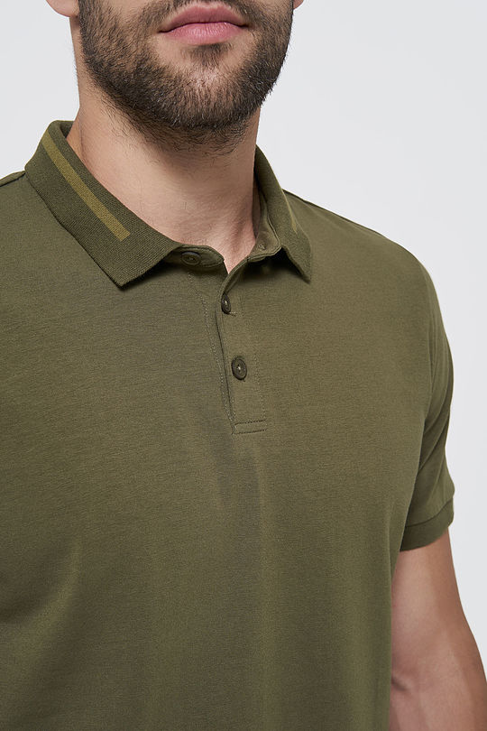 Cotton polo shirt 3 | GREEN/ KHAKI / LIME GREEN | Audimas