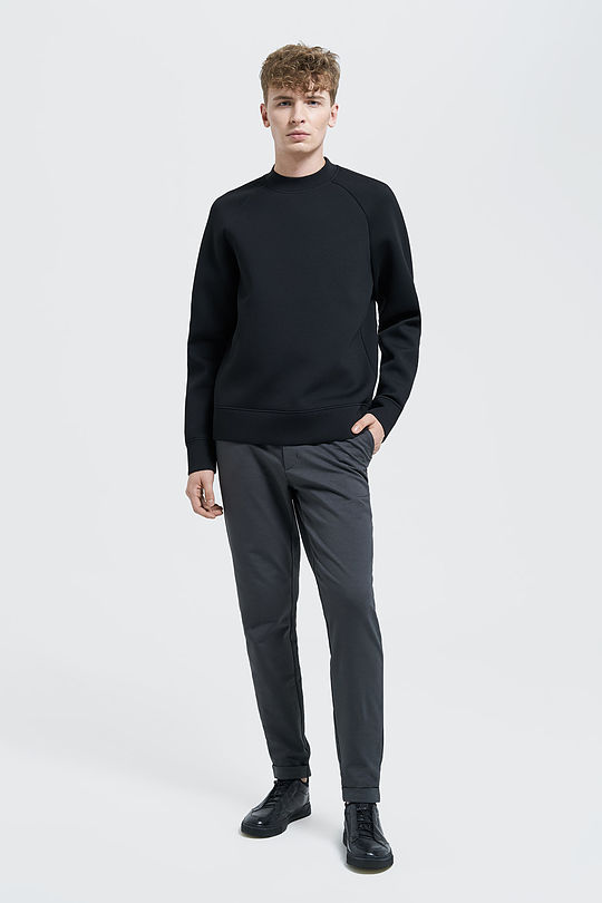 Interlock knit sweatshirt 5 | BLACK | Audimas