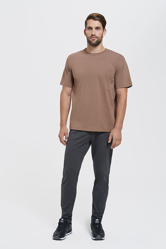 Cotton tee 4 | BROWN/BORDEAUX | Audimas