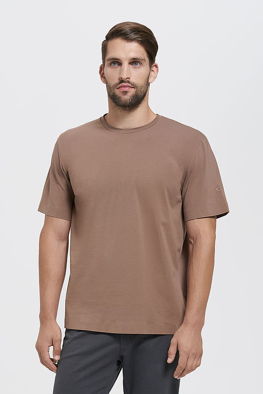 Cotton tee 1 | BROWN/BORDEAUX | Audimas