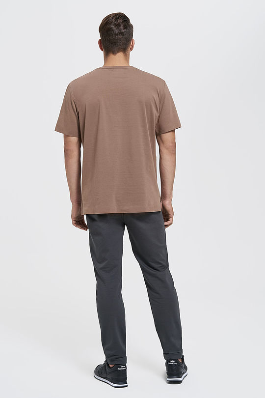 Cotton tee 5 | BROWN/BORDEAUX | Audimas