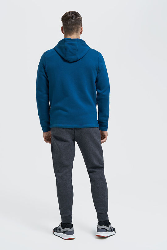 Brushed cotton zip-through hoodie 7 | BLUE | Audimas
