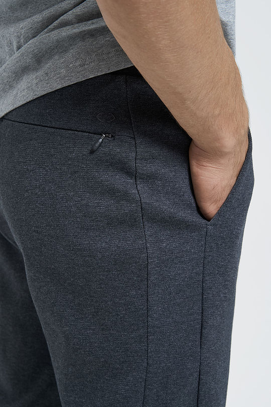 Pique cotton slim fit sweatpants 3 | GREY/MELANGE | Audimas