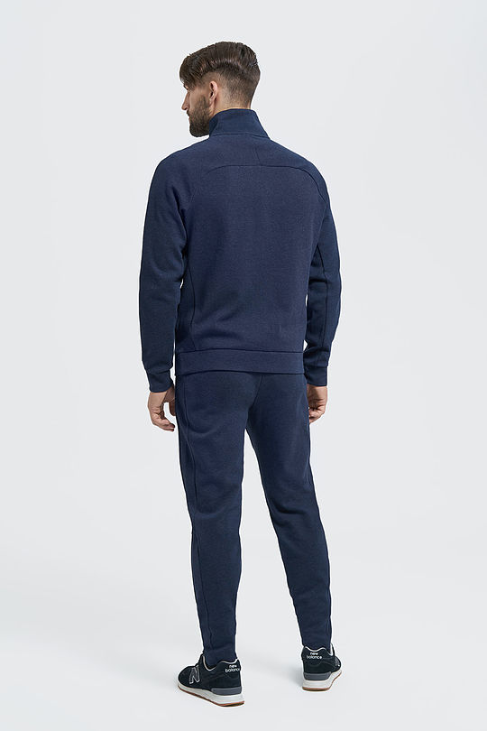 Pique cotton slim fit sweatpants 6 | BLUE | Audimas