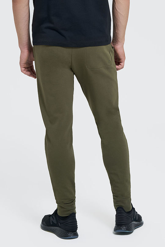 Stretch cotton slim fit sweatpants 2 | GREEN/ KHAKI / LIME GREEN | Audimas