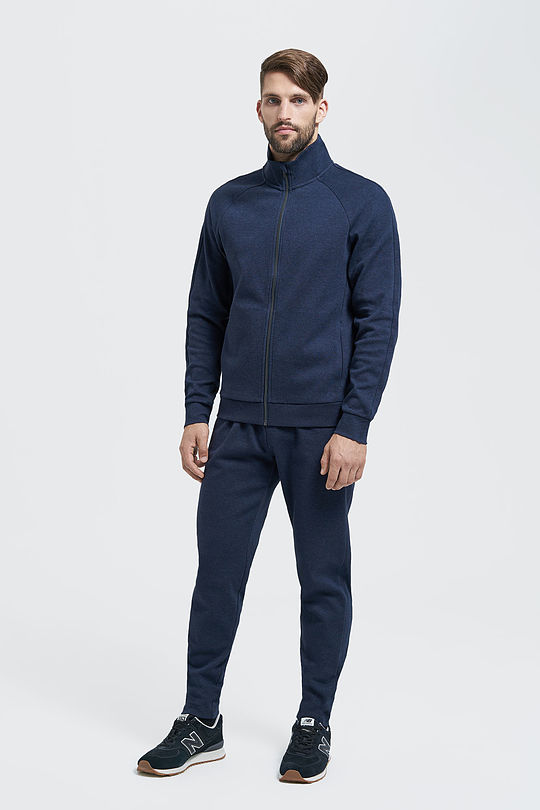 Pique cotton zip-through jacket 5 | BLUE | Audimas