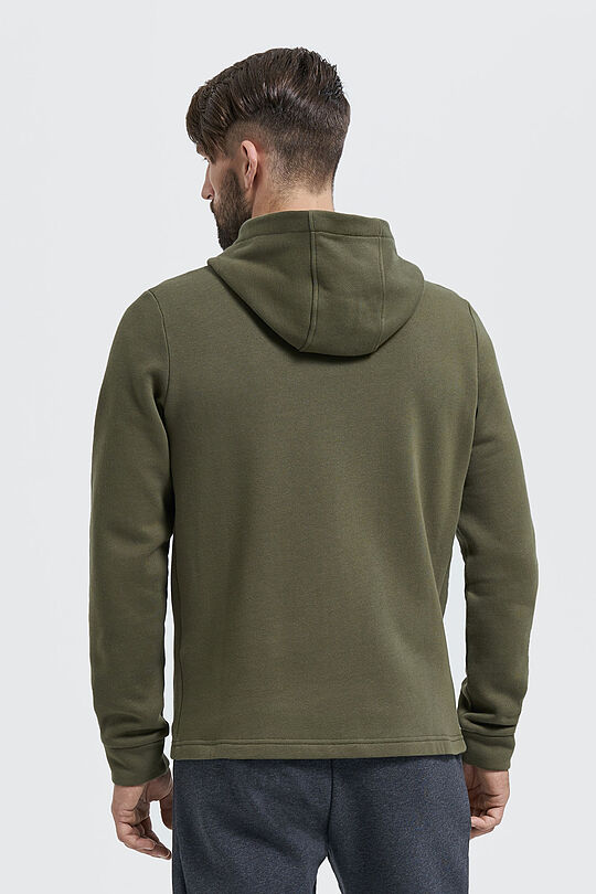 Brushed cotton zip-through hoodie 2 | GREEN/ KHAKI / LIME GREEN | Audimas
