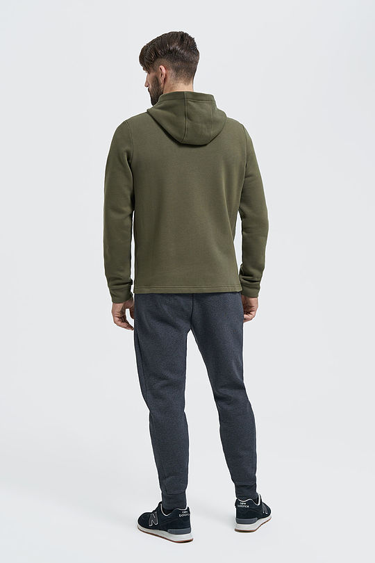 Brushed cotton zip-through hoodie 7 | GREEN/ KHAKI / LIME GREEN | Audimas