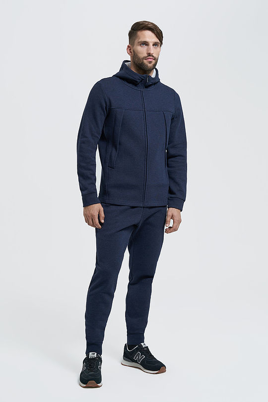 Brushed cotton zip-through hoodie 6 | BLUE | Audimas