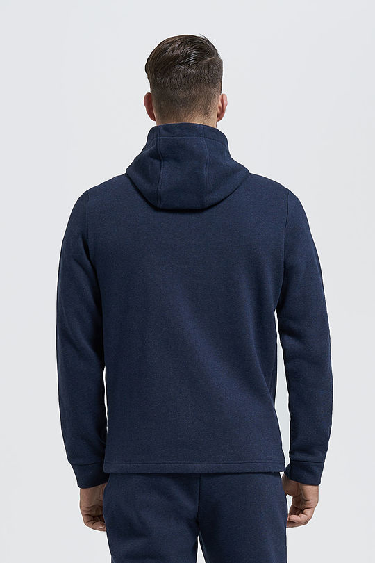 Brushed cotton zip-through hoodie 2 | BLUE | Audimas