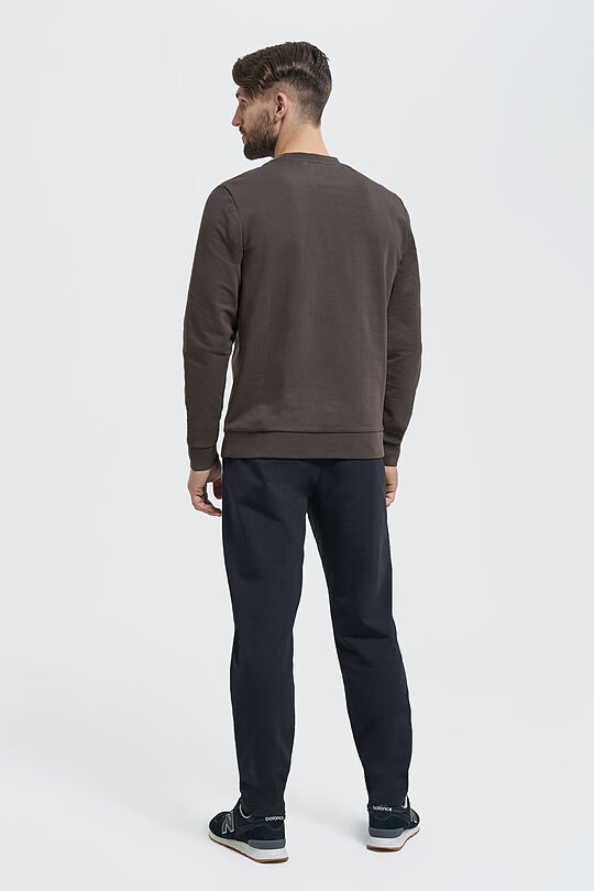 Stretch cotton sweatshirt 6 | BROWN/BORDEAUX | Audimas