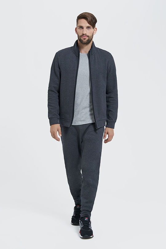 Brushed cotton slim fit sweatpants 4 | GREY/MELANGE | Audimas