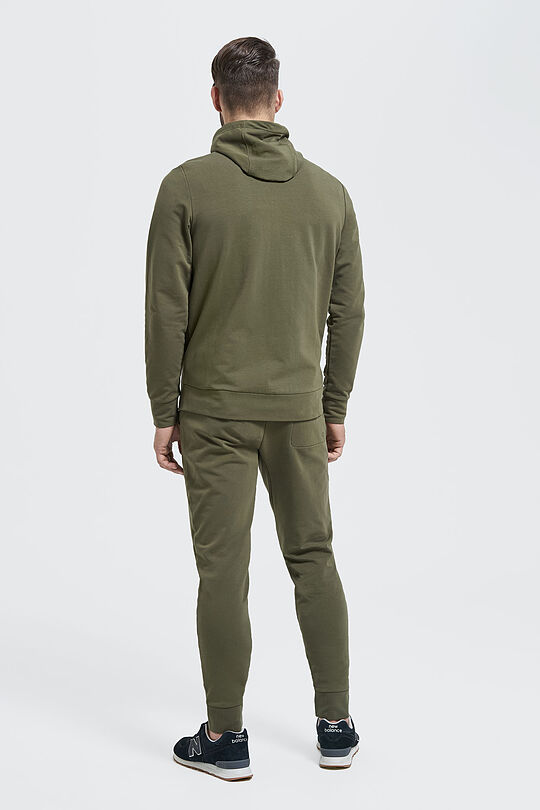 Cotton terry zip-through hoodie 6 | GREEN/ KHAKI / LIME GREEN | Audimas