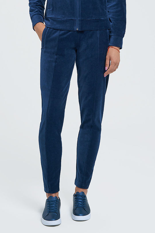 Cotton velour sweatpants 1 | BLUE | Audimas
