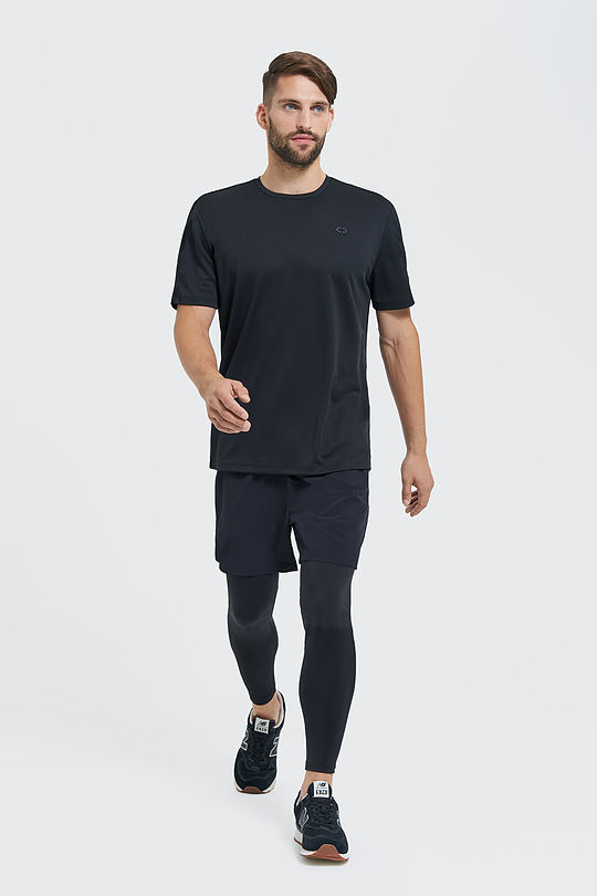 Medium length stretch woven shorts 5 | BLACK | Audimas
