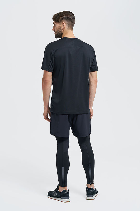 Medium length stretch woven shorts 6 | BLACK | Audimas