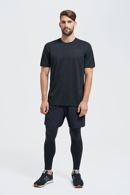 Medium length stretch woven shorts 4 | BLACK | Audimas