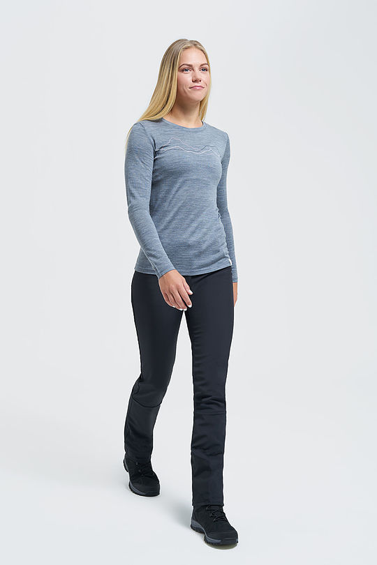 Fine merino wool long sleeve top 4 | GREY/MELANGE | Audimas