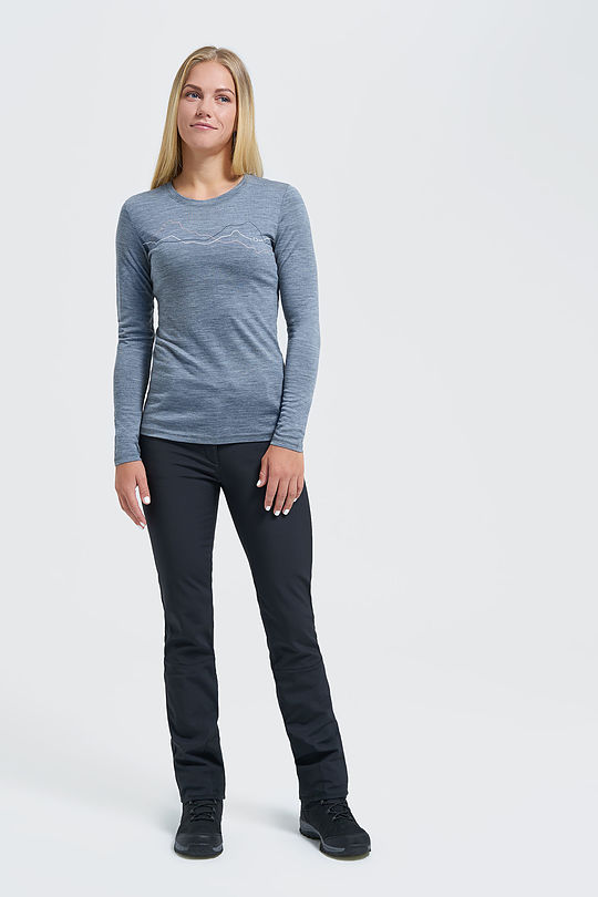 Fine merino wool long sleeve top 5 | GREY/MELANGE | Audimas