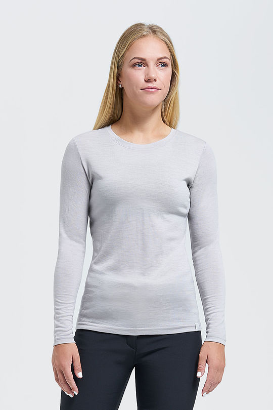 Fine merino wool long sleeve top 1 | GREY/MELANGE | Audimas