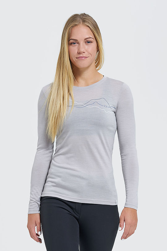 Fine merino wool long sleeve top 1 | GREY/MELANGE | Audimas