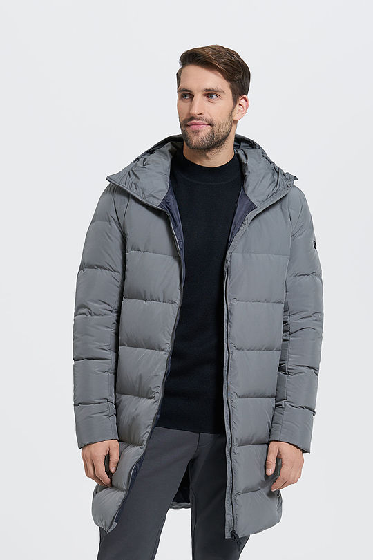 Puffer long down jacket 1 | GREY/MELANGE | Audimas