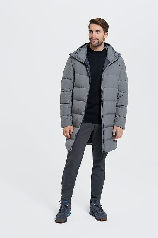 Puffer long down jacket 6 | GREY/MELANGE | Audimas