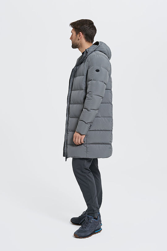 Puffer long down jacket 5 | GREY/MELANGE | Audimas