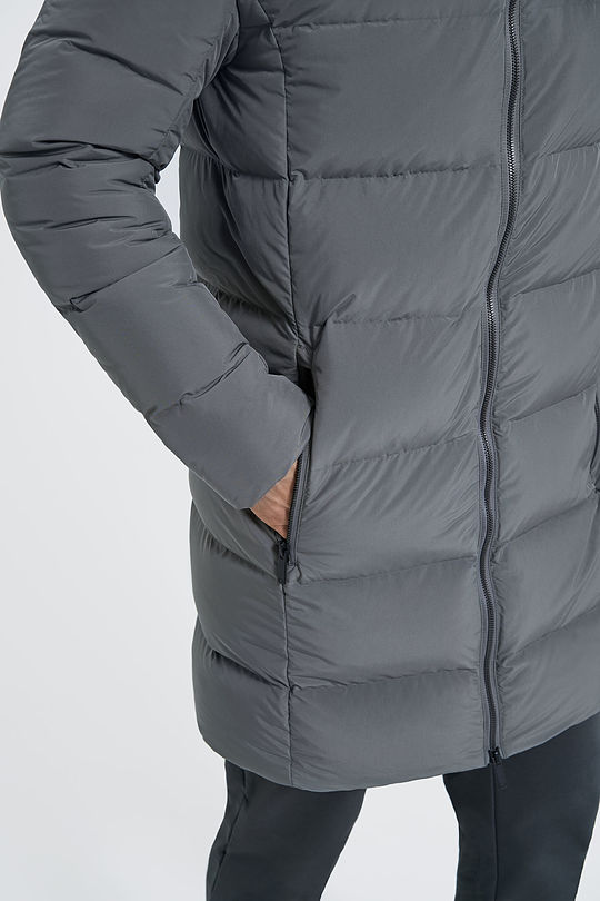 Puffer long down jacket 4 | GREY/MELANGE | Audimas