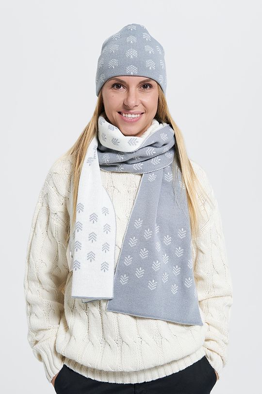 Knitted scarf of wool FOREST MOOD 1 | GREY/MELANGE | Audimas
